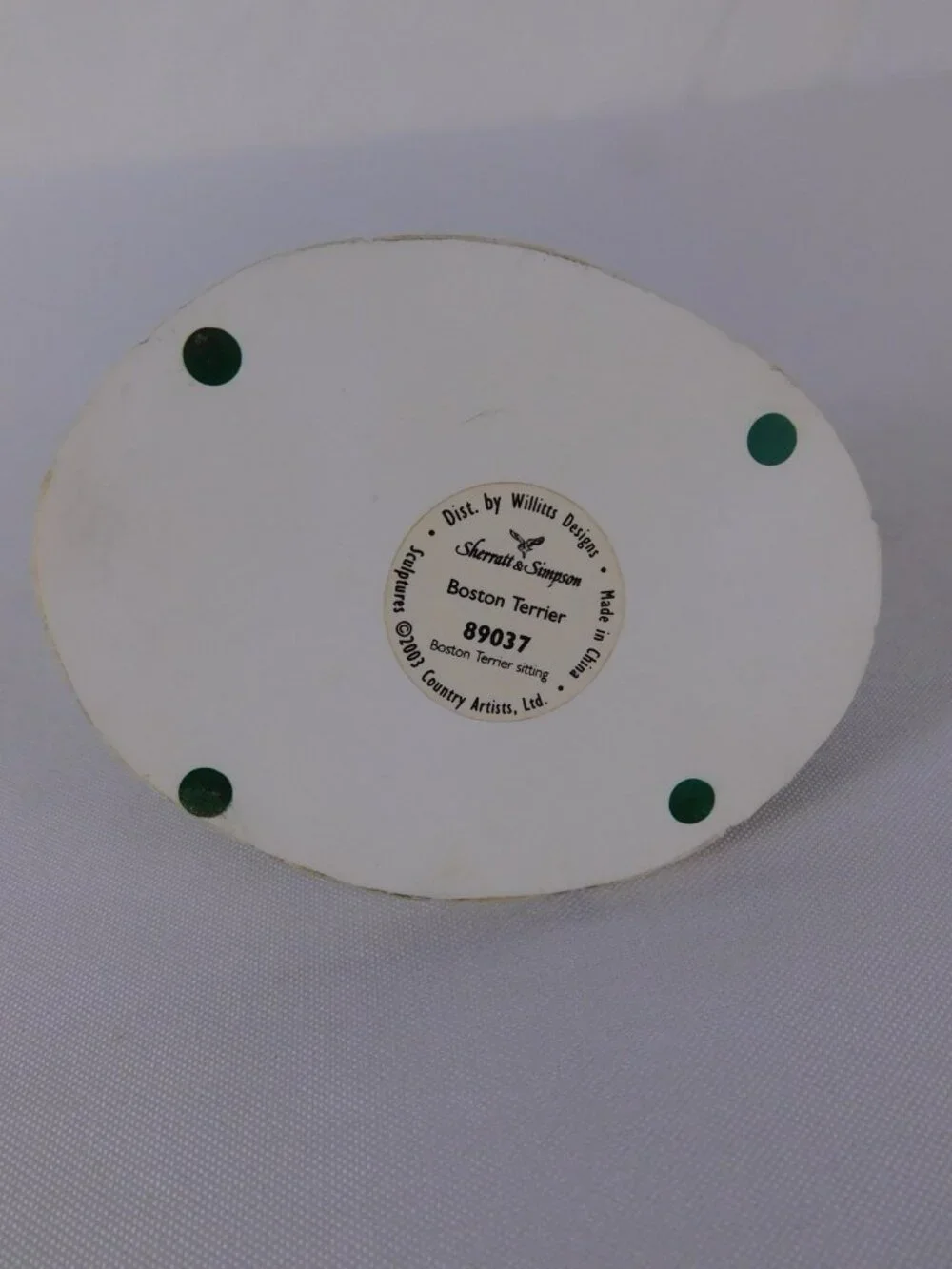 Sherratt & Simpson Boston Terrier Dog Figurine Resin Statue 8937 Sitting Decor - Picture 6 of 8